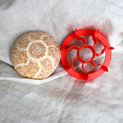 3.5″ Large Kaiser Roll Stamp with Sun Pattern Bread Stamp / Concha