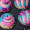 Concha Cupcakes also known as Manteconcha with spiral and traditional pattern after proofing