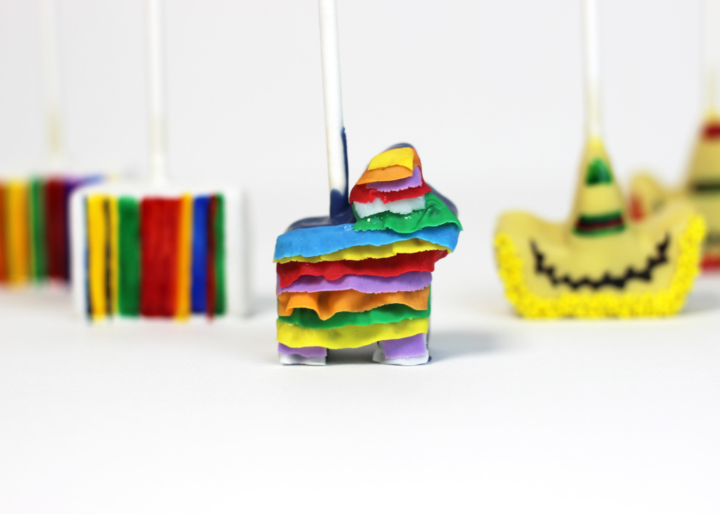 donkey pinata cakepop stamp for fiesta cakepops