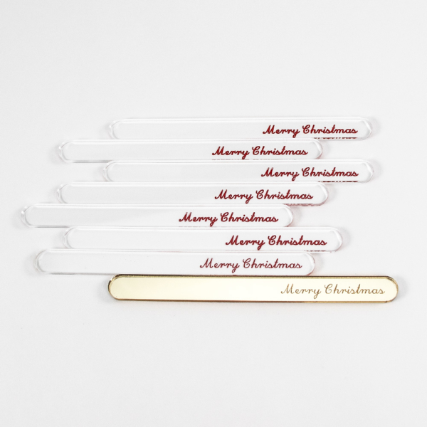 Merry Christmas Acrylic Cakesicle Sticks